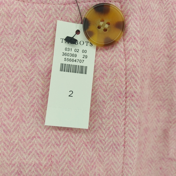 Talbots WOOL SHETLAND JACKET - BICOLOR HERRINGBONE SIZE 2 - Picture 4 of 14